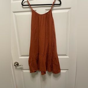Burnt orange spaghetti strap dress